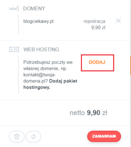 dodaj hosting