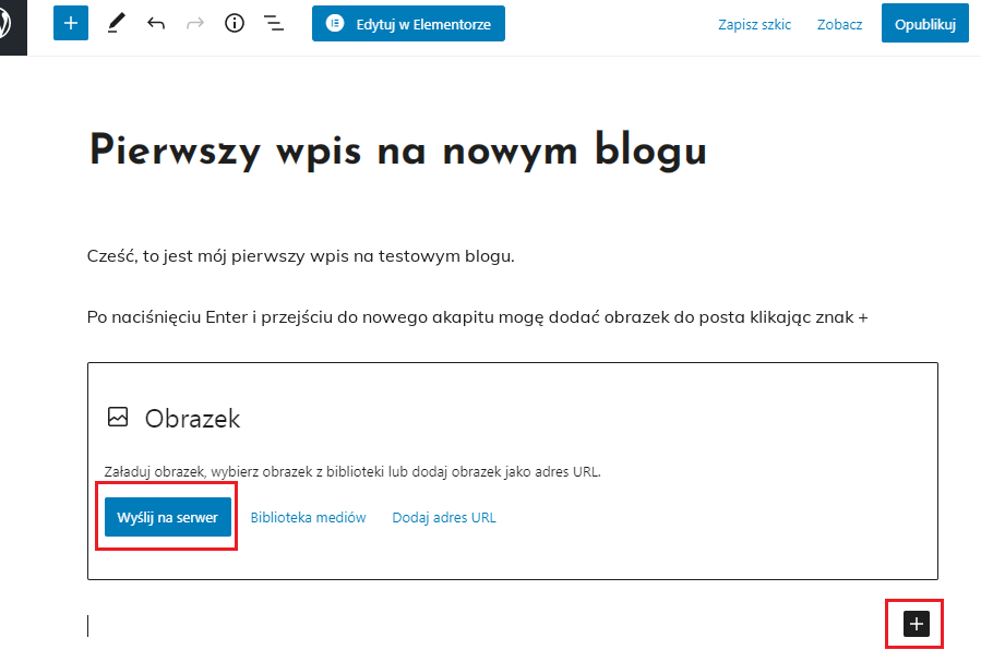 pierwszy wpis na blogu