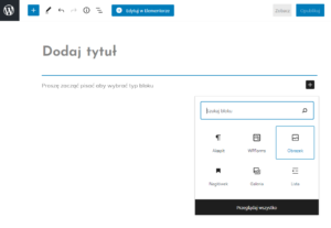 nowy wpis wordpress